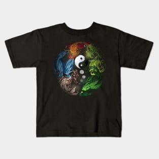 Elemental Koi of Yin Yang. Kids T-Shirt